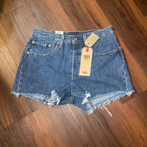 Levi’s 501 Original Jean Shorts in Pinstripe